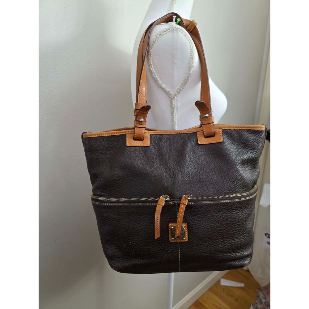 Dooney & Bourke Pebbled Leather Tote with Matching Pouch